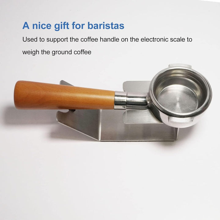 Kaffee Siebträger Halter und Tamper Station, Edelstahl, für 51-58 mm, Bodenlos