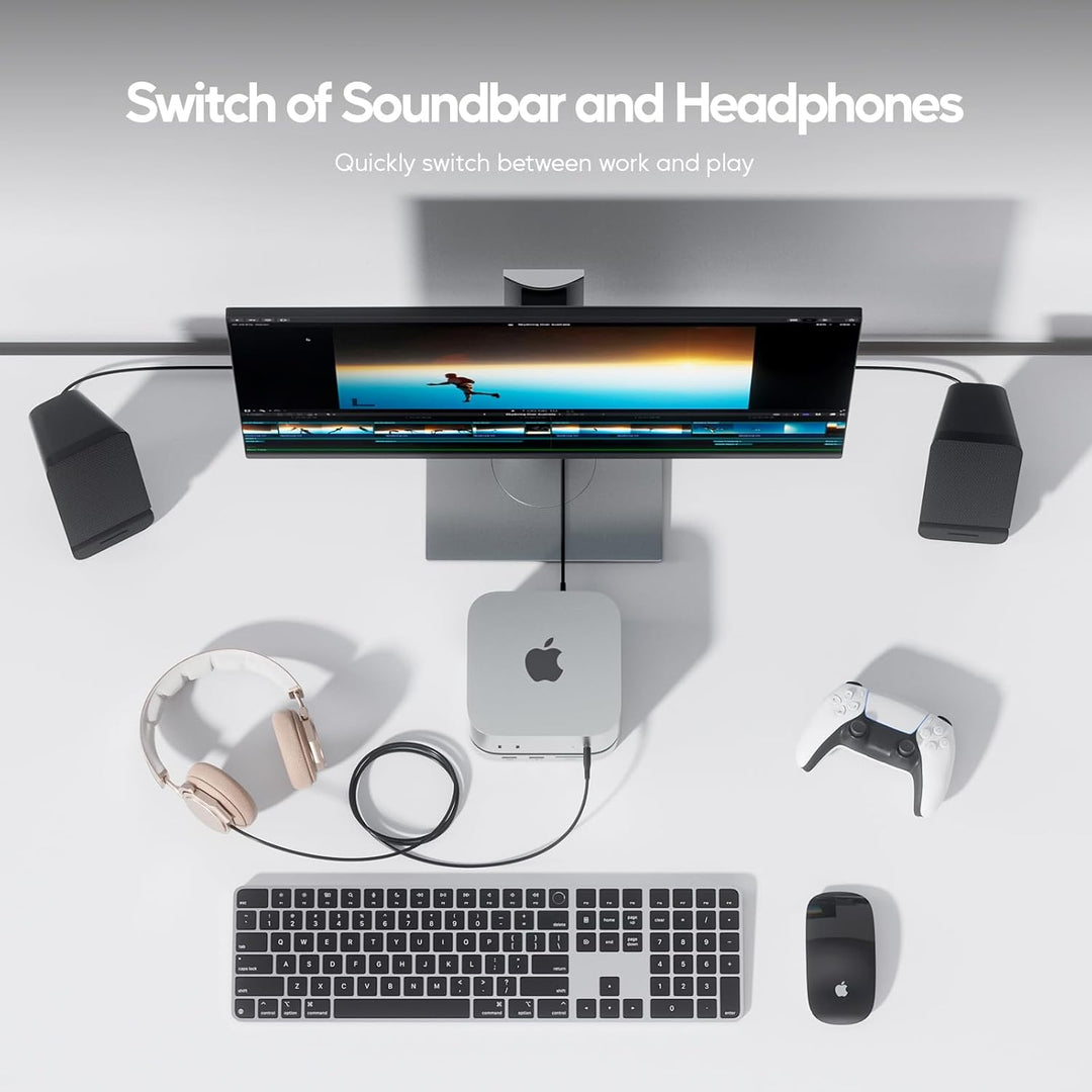 Mac mini M4 Dock mit 4TB SSD Enclosure (SSD Not Included),USB C Hub Zubehör für Mac mini 2024 M4 Pro