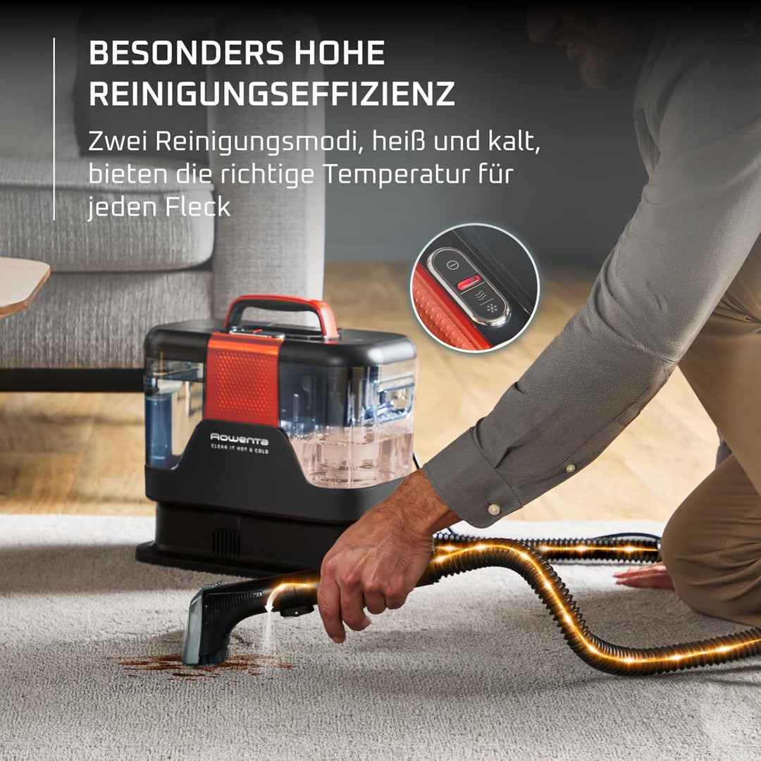 Rowenta Clean It IN7022F0 Hot & Cold Polster-Staubsauger, Flecken- und Teppichreiniger, Leistung 115