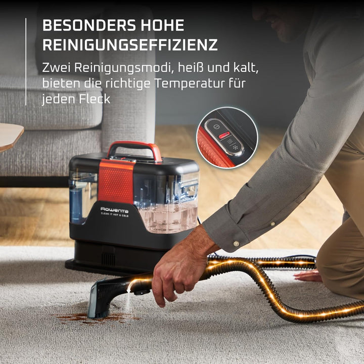 Rowenta Clean It IN7022F0 Hot & Cold Polster-Staubsauger, Flecken- und Teppichreiniger, Leistung 115
