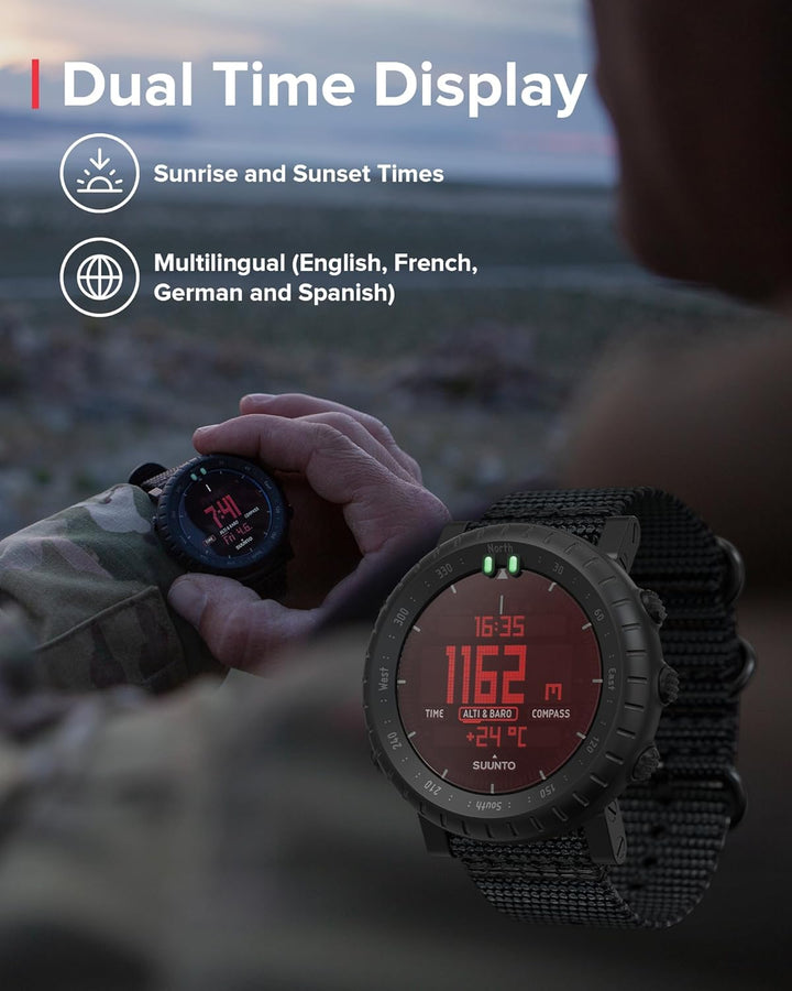 Suunto Core Alpha Stealth Outdoor-Uhr mit Höhenmesser, Barometer und Kompass, Stealth
