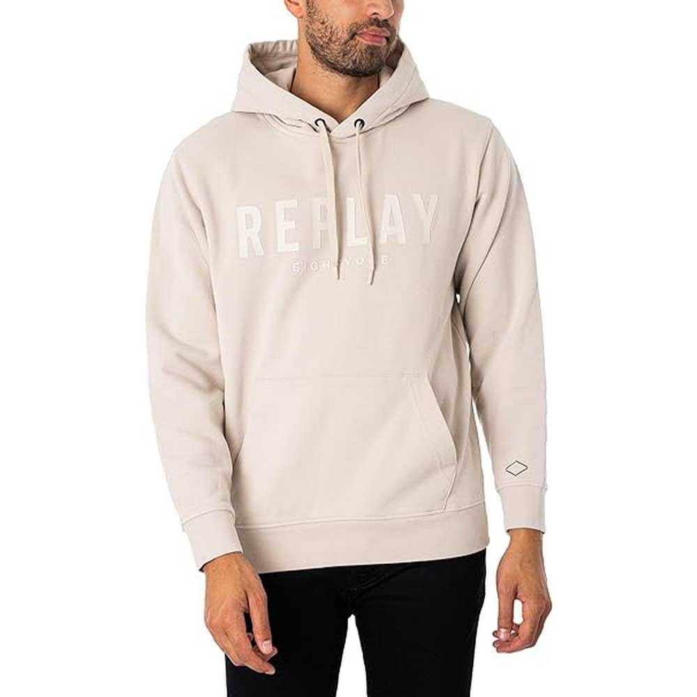 Replay Herren Kapuzenpullover 3XL Butter White 012, 3XL Butter White 012