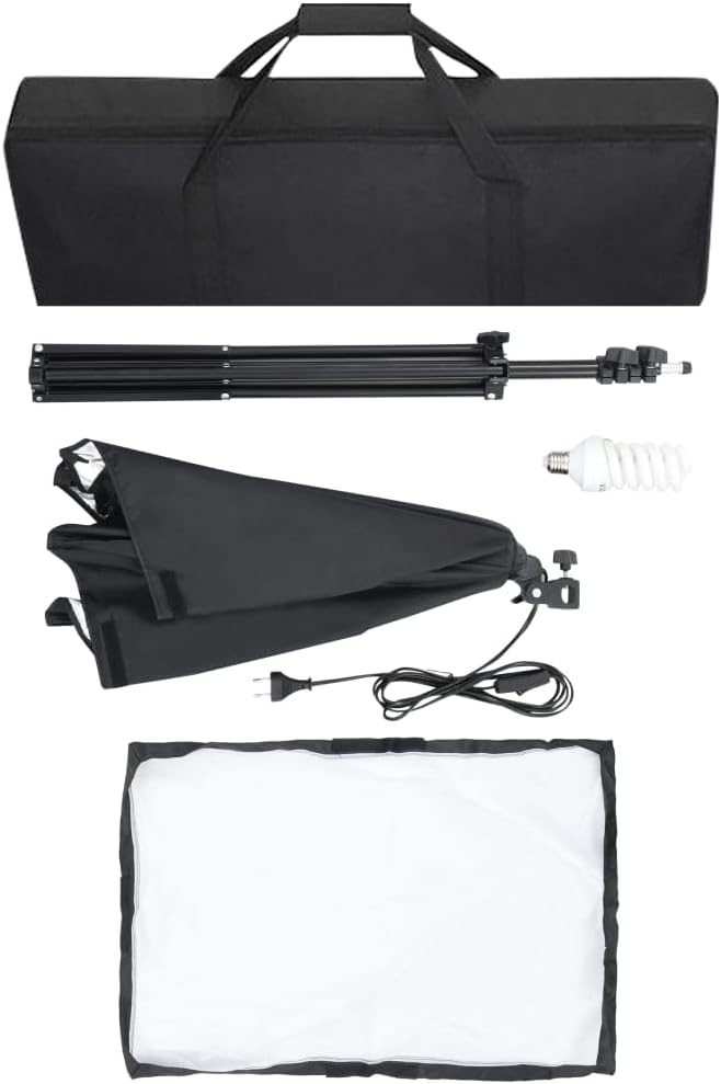 Fotostudio-Set mit Softboxen Hintergrundsystem Beleuchtung für Portrait, Produkt und Videografie, in
