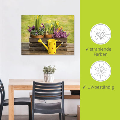 ARTland Wandbild Alu Verbundplatte für Innen & Outdoor Bild 60x45 cm Garten Blumen Frühling Narzisse