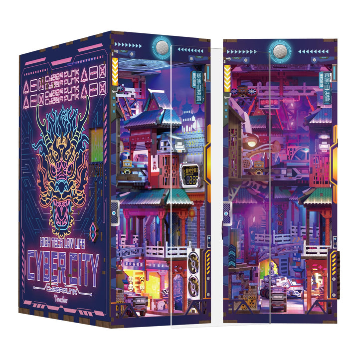 Tonecheer Book Nook Kit 3D Holzpuzzle Booknooks DIY Modellbausätze Erwachsene zum Baue Miniatur Haus