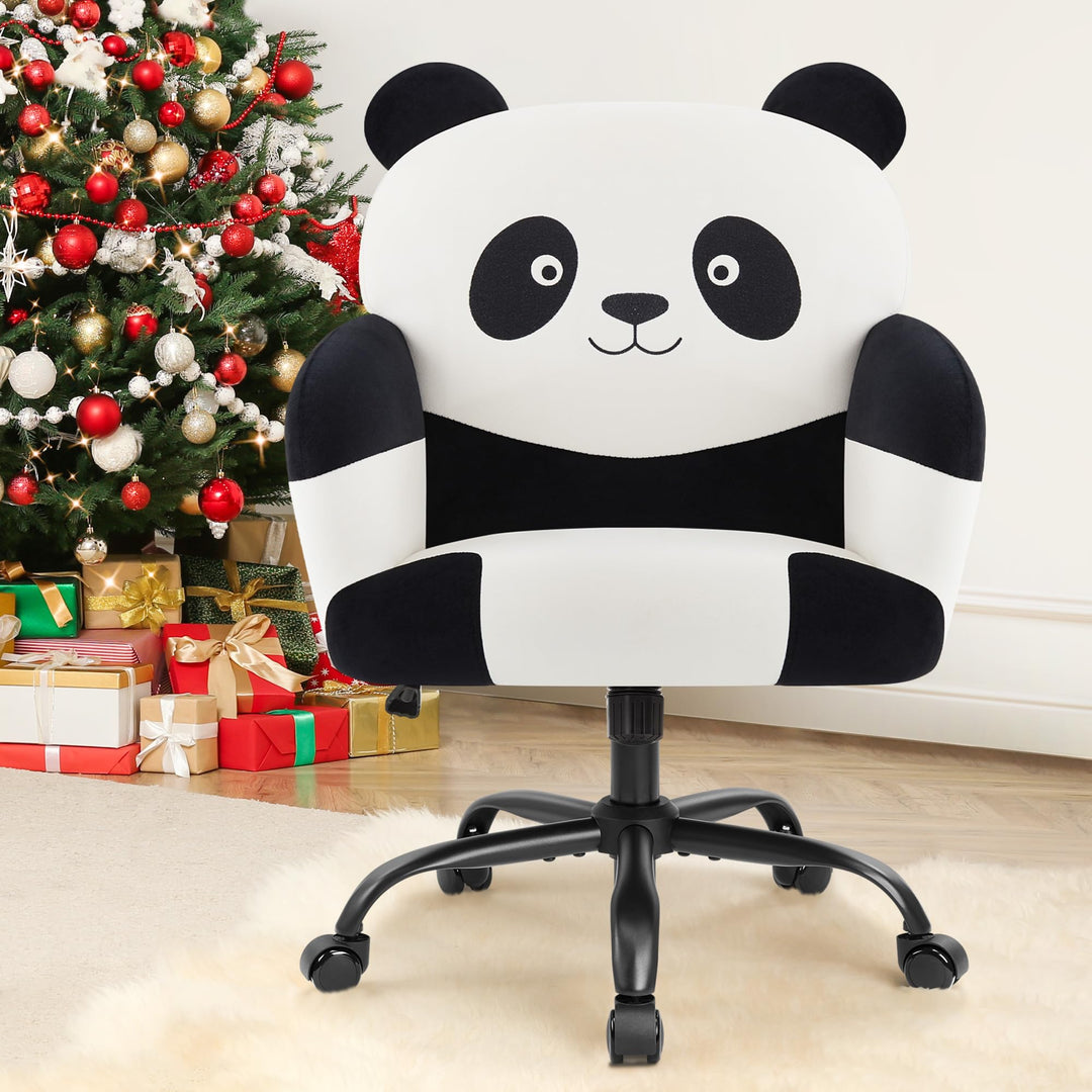 IWMH Bürostuhl,Ergonomisch Homeoffice Stuhl mit breiter Sitzfläche,Schreibtischstuhl mit Panda-Muste