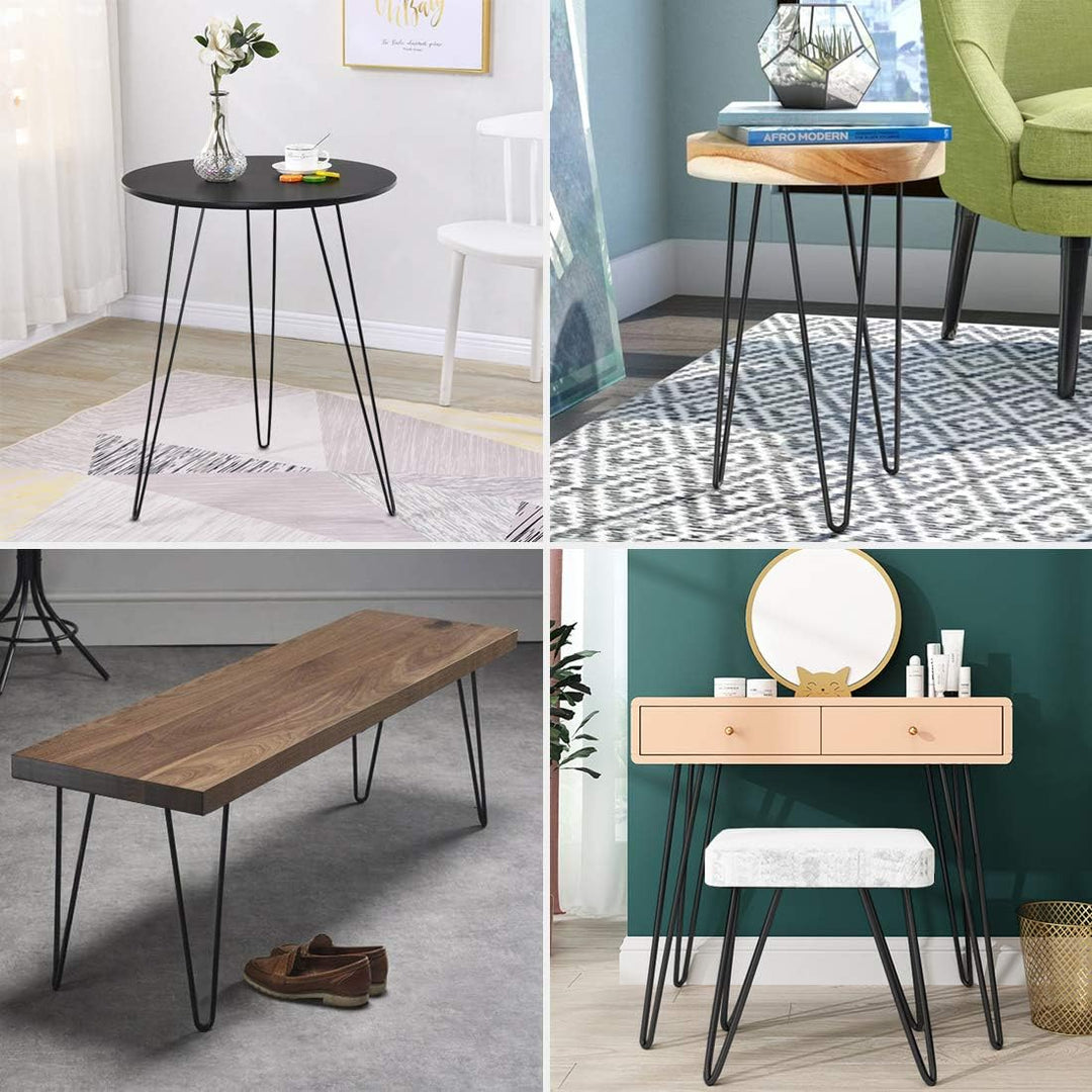 Signstek Tischbeine Möbelfüsse Metall Hairpin Legs Zwei-Stange Haarnadel Tischbeine 70cm/28’’ für Co