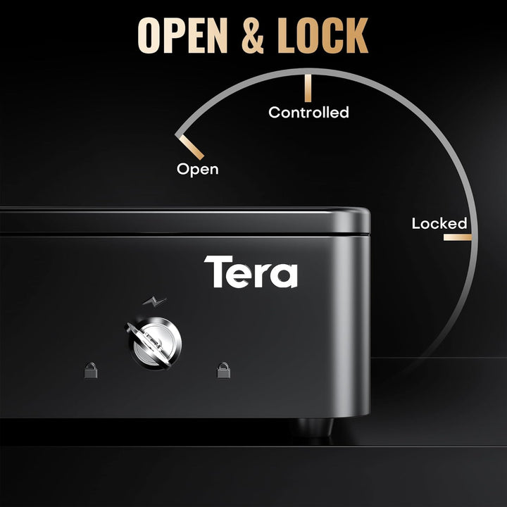 Tera Elektronische Kassenschublade mit 1 Herausnehmbarem Münzfach, geldscheine Geldlade touch, 4 Gel