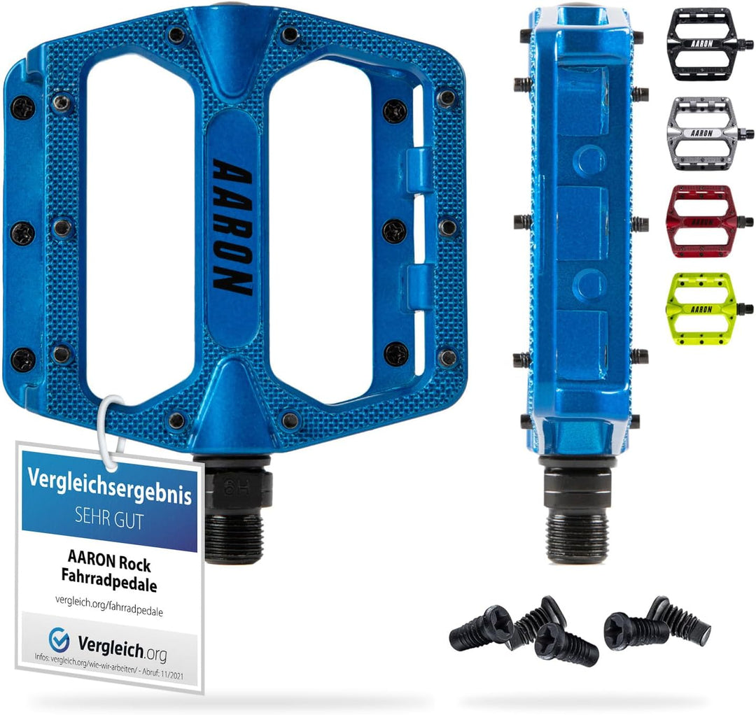 AARON Rock - MTB Pedale Fahrrad aus Alu mit abgedichteten Industrie-Kugellager, rutschfest durch aus