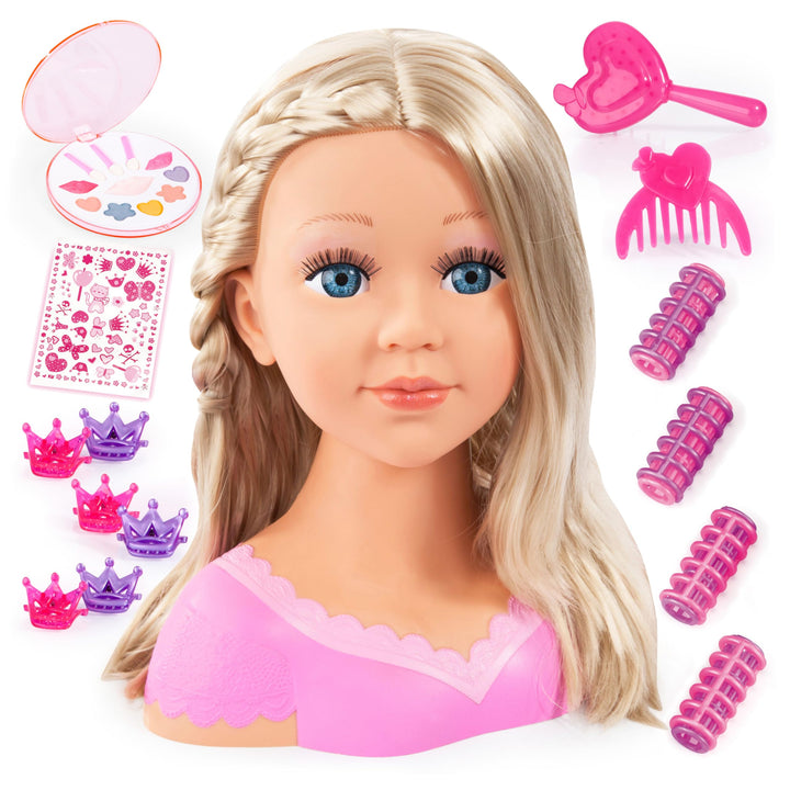 Bayer Design B2890088 90088AA Charlene Super Model Styling Head, Schminkkopf, Frisierkopf inklusiv K