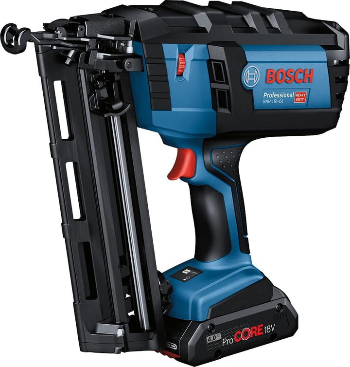 Bosch Professional 18V System Akku Nagler GNH 18V-64 (max. Nagel-Ø 1,6 mm, Nagellänge 64 mm, inkl. L