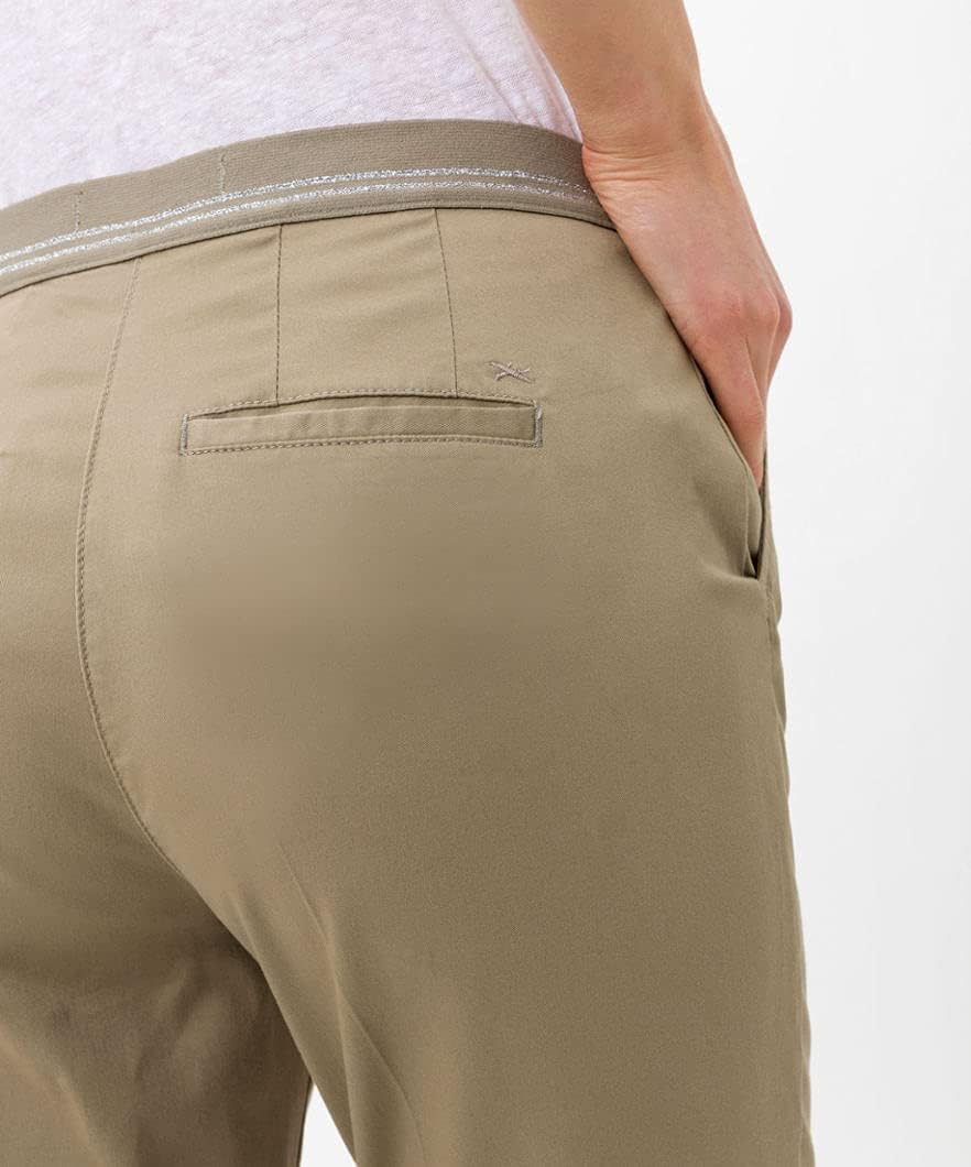 BRAX Damen Style Maron verkürzte Form sportlich-Elegante City Hose, Vintage Khaki