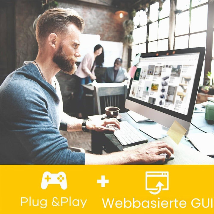 Zyxel 8-Port Gigabit Web / Smart Managed PoE+ Switch mit einem Budget von 60 Watt, Lifetime Garantie