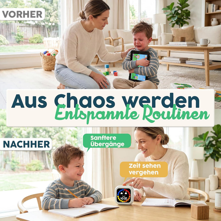 Digitaler Visueller Timer für Kinder - Wiederaufladbar, Geräuschlos 99-Minuten-Kinder-Timer für Schu
