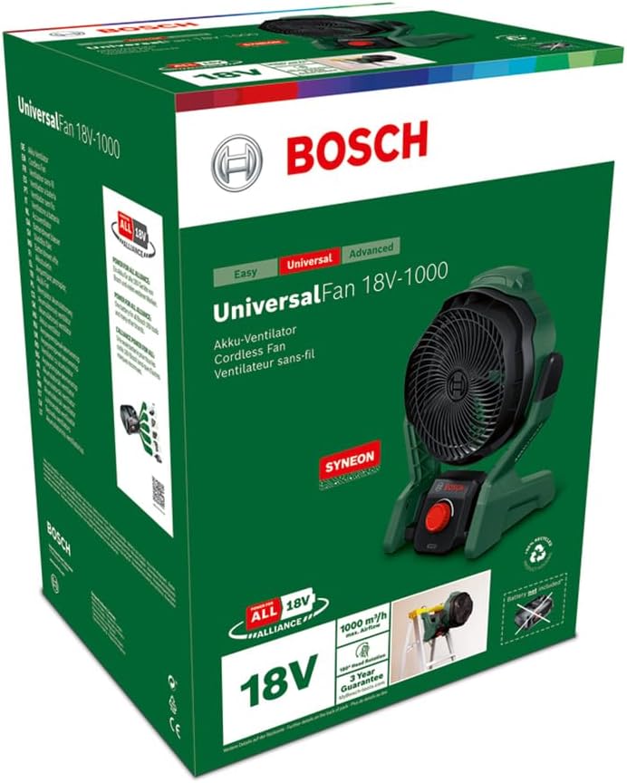 Bosch Home and Garden Akku-Ventilator UniversalFan 18V-1000 (ohne Akku), ohne Akku