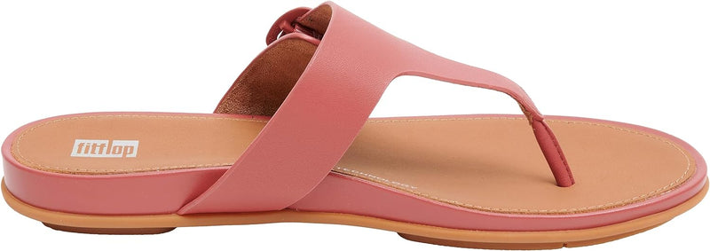 Fitflop Damen Gracie Rubber-Buckle Leather Toe-Post Sandals Flipflop 36 EU Dusky Red, 36 EU Dusky Re