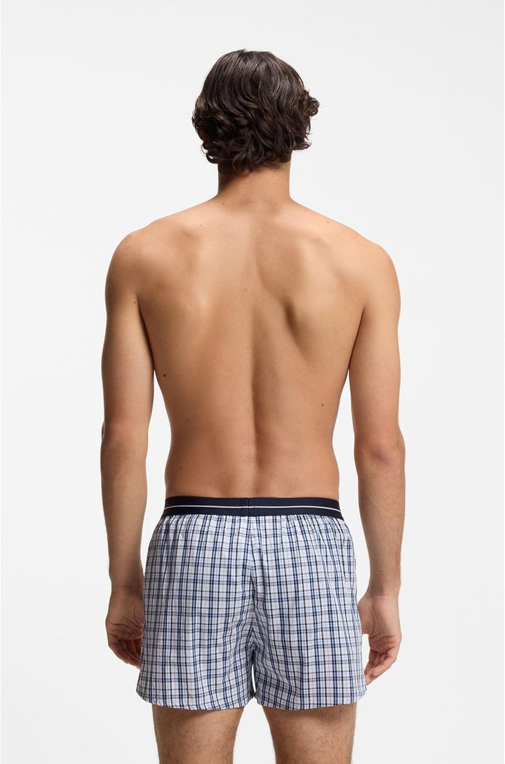 BOSS Herren NOS Boxer EW 2P Zweier-Pack Pyjama-Shorts aus Baumwolle mit Logo am Bund M New - Dark Bl