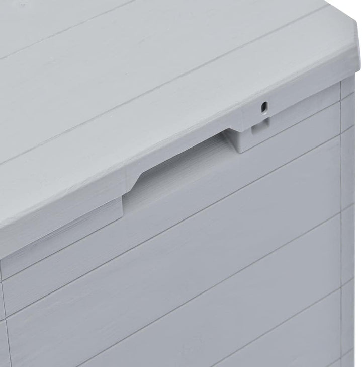 Ksodgun Garten-Aufbewahrungsbox Gartenbox Balkonbox Kissenbox Gartenmöbel 90 L Hellgrau