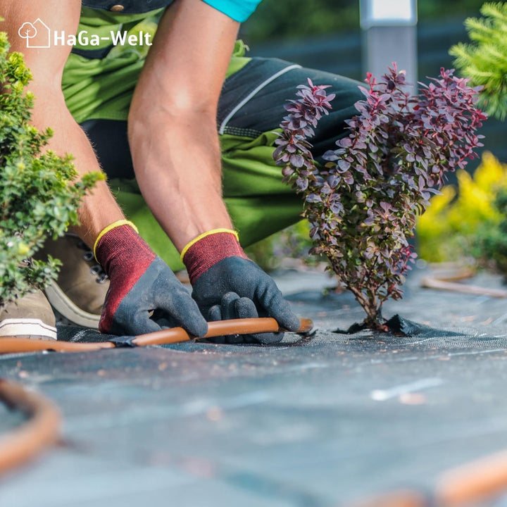 HaGa® Bewässerungsset - Tropfschlauch 16mm in 25m Länge mit Druckkompensierung inkl. Zubehör - Perls