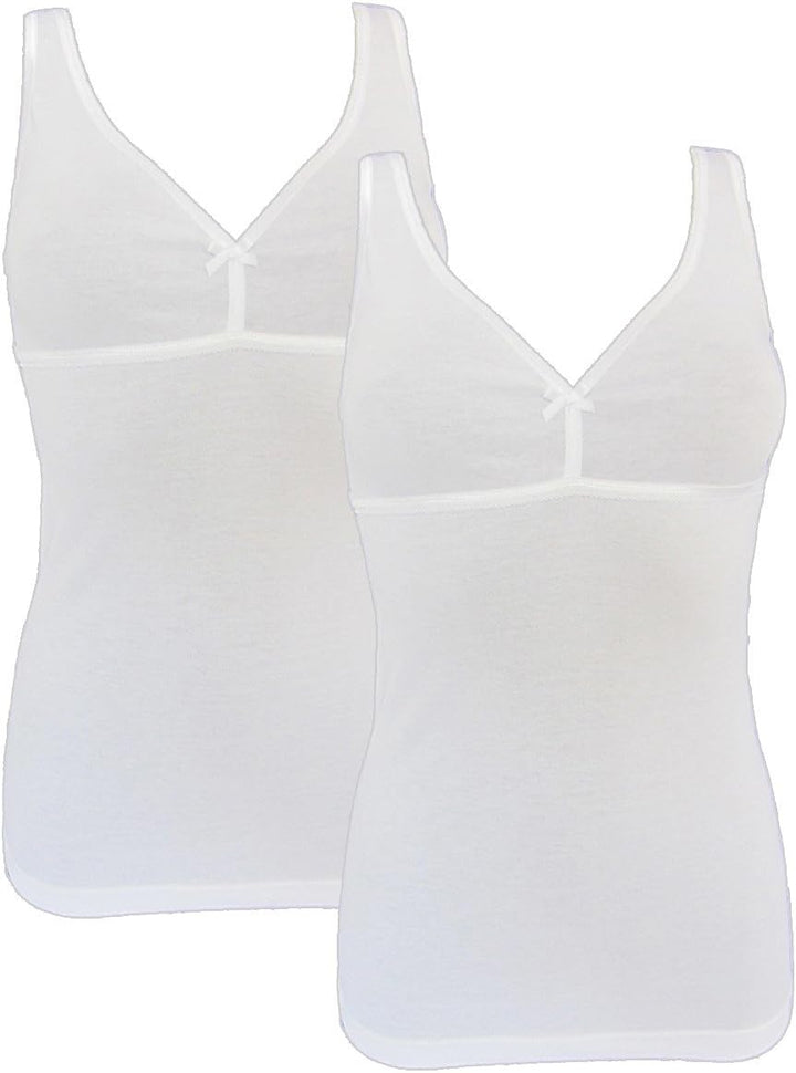 HERMKO 175803860 2er Pack Damen BH-Hemd 2er Pack (Weitere Farben) 3XL Weiss, 3XL Weiss