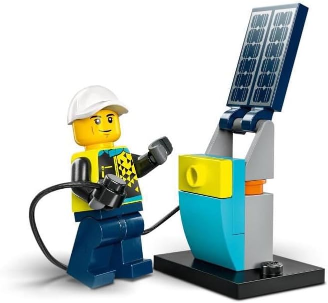 LEGO 60383 City Elektro-Sportwagen Set, Rennwagen mit Minifigur, Spielzeugauto für Jungen und Mädche