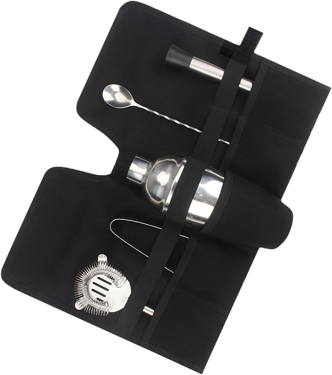 SEAFRONT Tragbares Cocktail -Set -Tasche Professionelles Mixologie Barkeeper Kit für Camping, Pickni