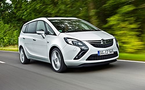 Fussmatten für Opel Zafira C von 2011 bis 2019, passgenau, Absatzschoner aus verstärktem Gummi und B