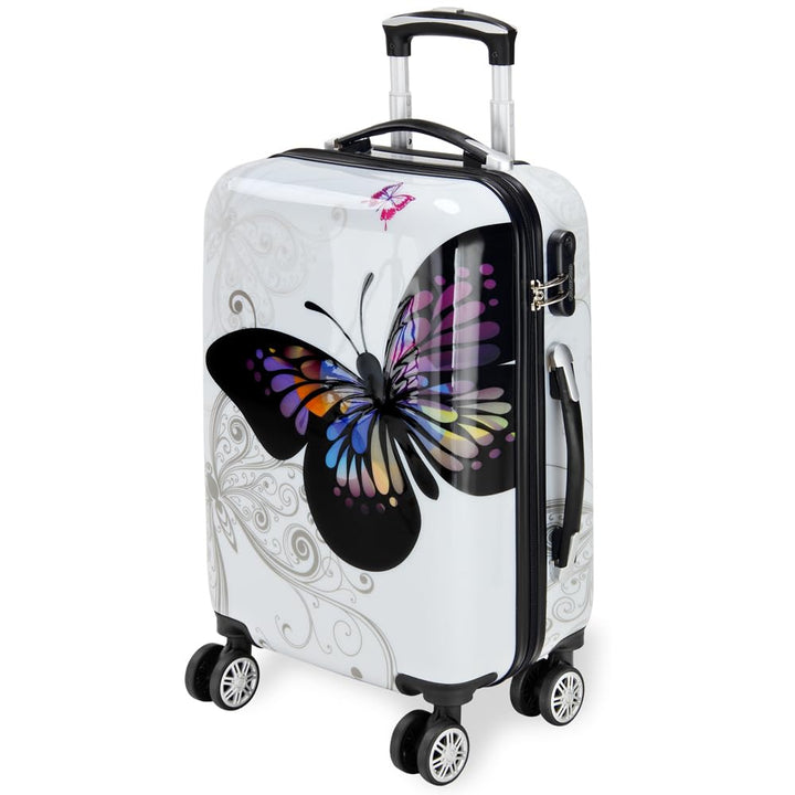 Monzana® Reisekoffer Hartschalenkoffer Trolley Koffer | ABS | PC beschichtet | Teleskopgriff | gummi