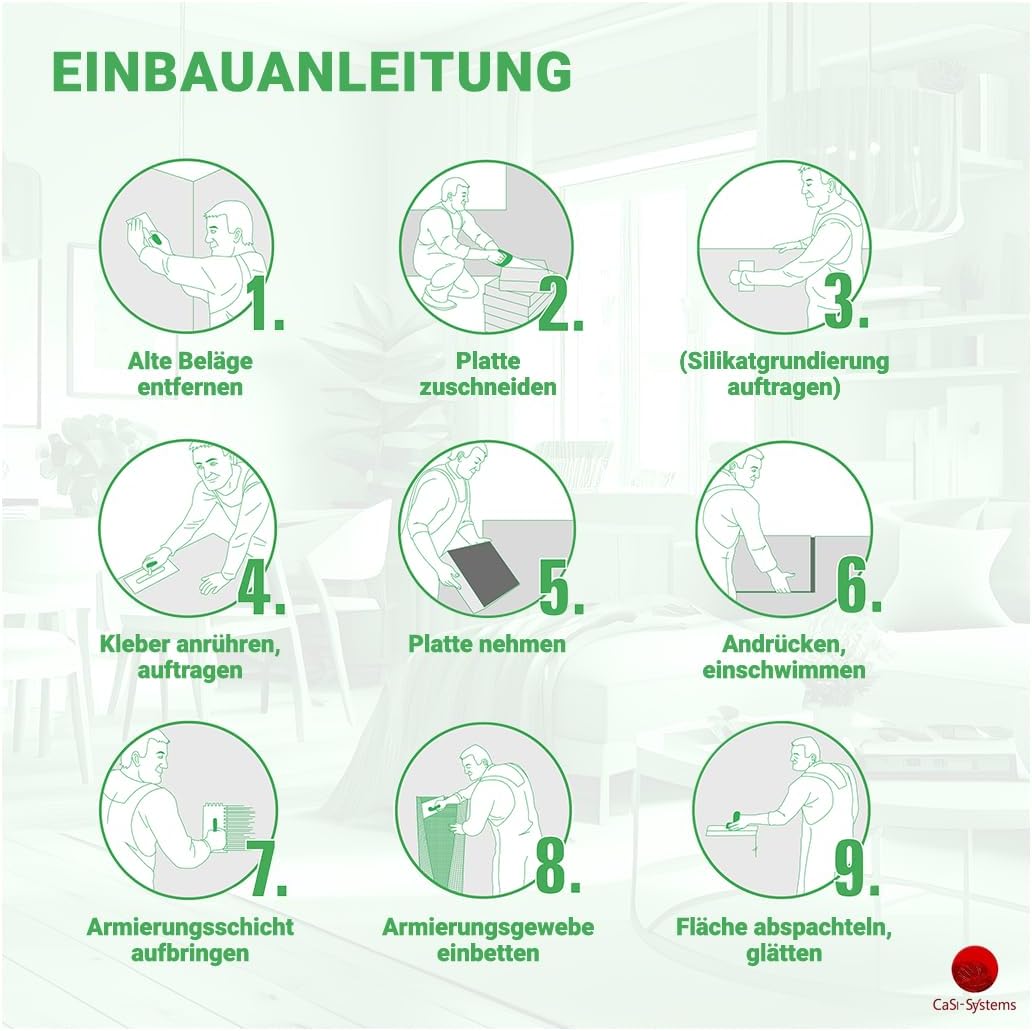 Vorgrundierte Klimaplatte 10mm Calciumsilikat Dämmplatte, anti Schimmel, für innen, Keller, Feuchtra