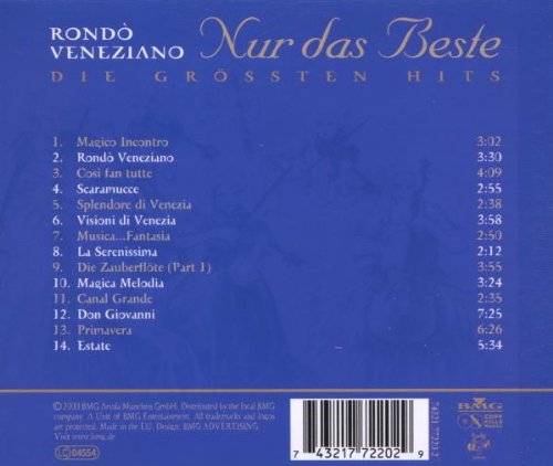 Nur das Beste - Rondo Veneziano, Audio-CD