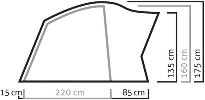 Salewa Almhüttenzelt - 4 Personen Zelt CACTUS/GREY UNI, CACTUS/GREY UNI