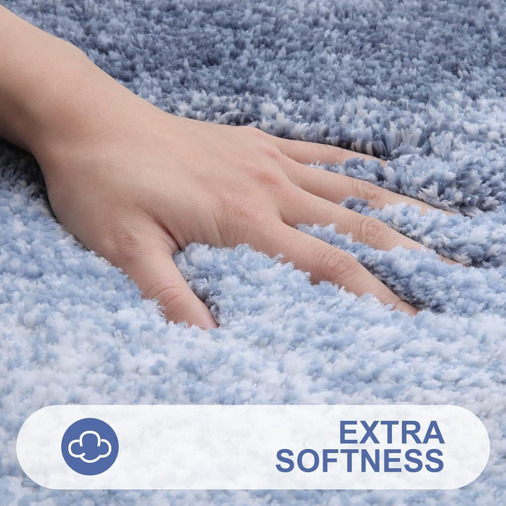 Homaxy Weich Badezimmerteppich 51x76 cm, rutschfest waschbar Badematte Flauschige Hochflor Badteppic