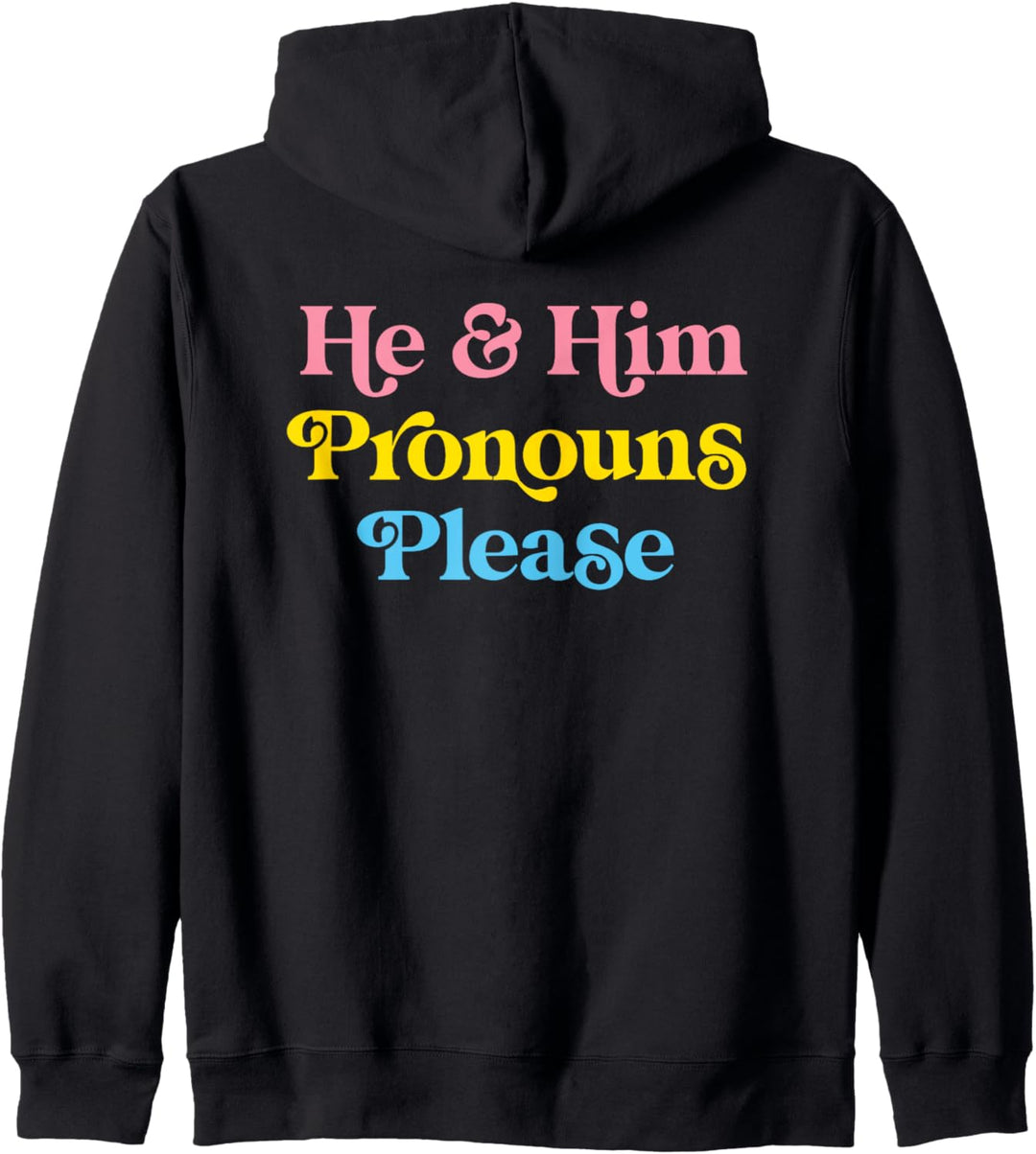 He & Him Pronouns Please Pansexual LGBTQIA Pan Pride Flag Kapuzenjacke