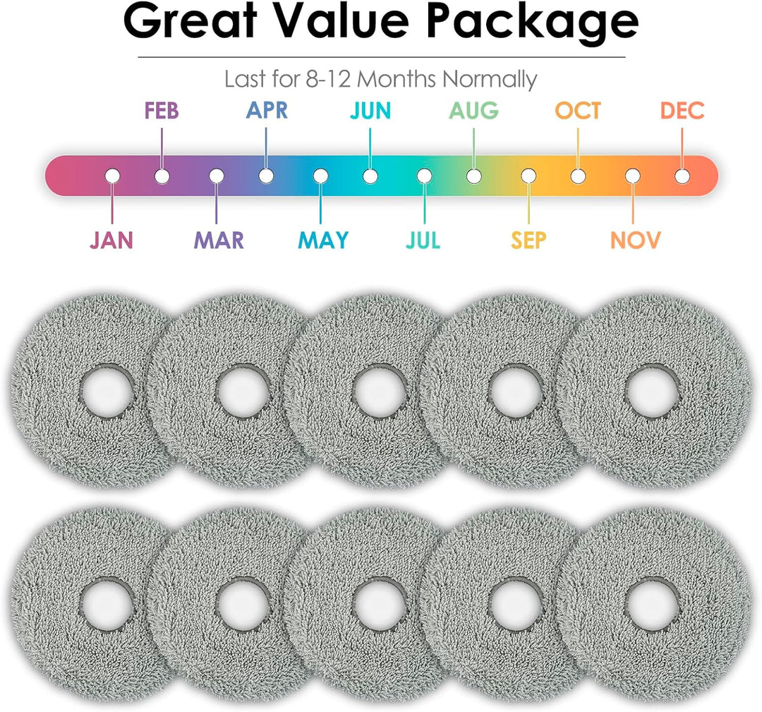 (10 Stück) X50 Ultra Ersatz Mopp Pads Wischpad für Dreame X50 Ultra/ X40 Ultra/ X30 Ultra/ L10s Ultr