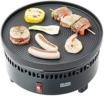 Stöckli 0086.02G Maroniofen mit emaillierter Pfanne und Deckel inklusive Grill- und Crêpeplatte