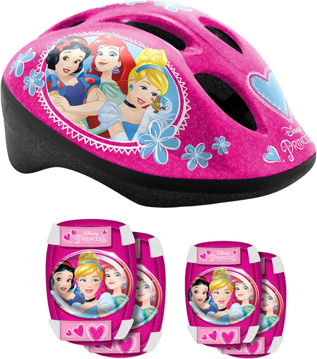 STAMP - HELM mit einstellbaren Tailleneinstellungen + ELLBOGEN und KNIESCHÜTZER - PRINCESS DISNEY PR
