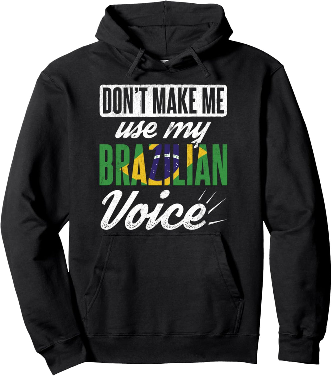 Brazilian Voice Brasilianische Flagge Brasilien Pullover Hoodie
