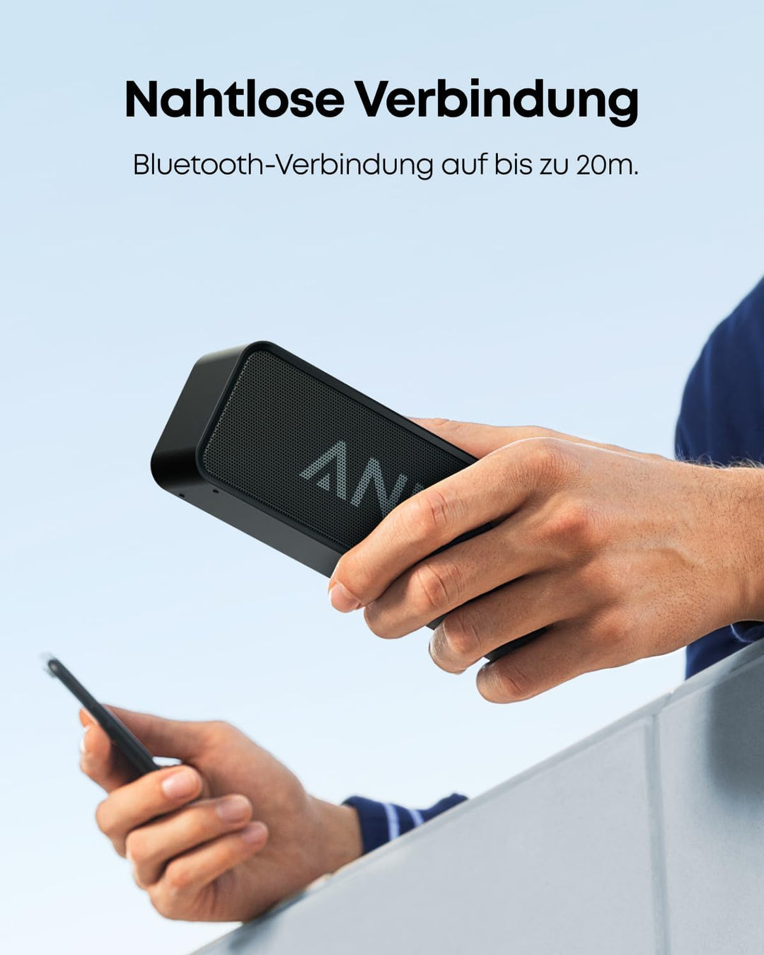 Anker SoundCore Kompakter Bluetooth 4.2 Lautsprecher, 24 Stunden Wiedergabe, Intensiver Bass, Integr
