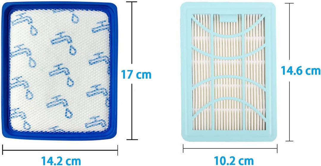 4 Stück Filter Ersatzteile Zubehör Set für Philips PowerPro Expert Staubsauger FC9729/09 FC9741/09 F