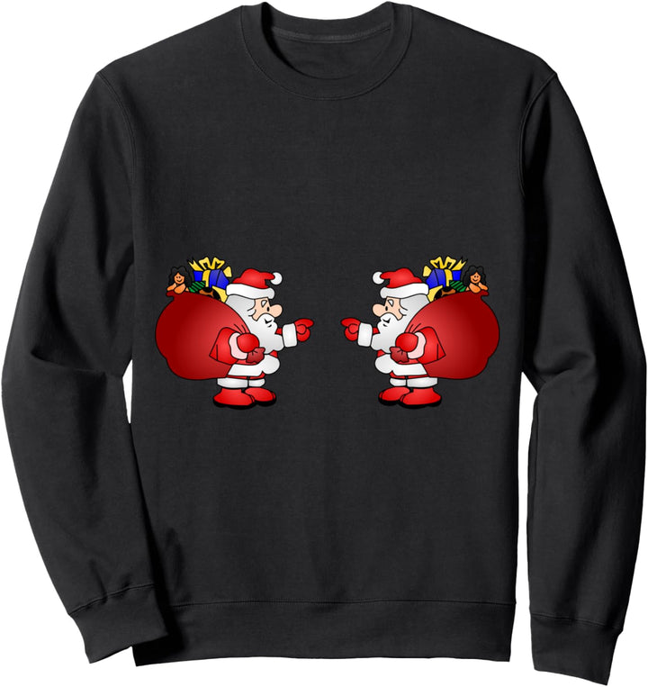 Weinachts Outfit Geschenkidee Ho Ho Ho Santa Weihnachtsmann Sweatshirt