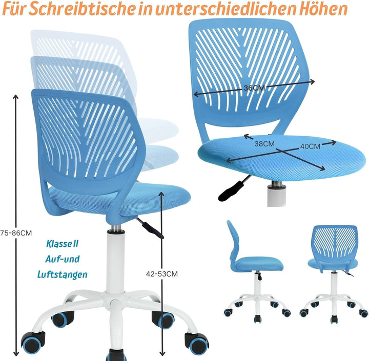 FurnitureR Bügelhocker ergonomisch, höhenverstellbar, ohne Armlehnen, Netzrückenlehne, Sitzfläche 38
