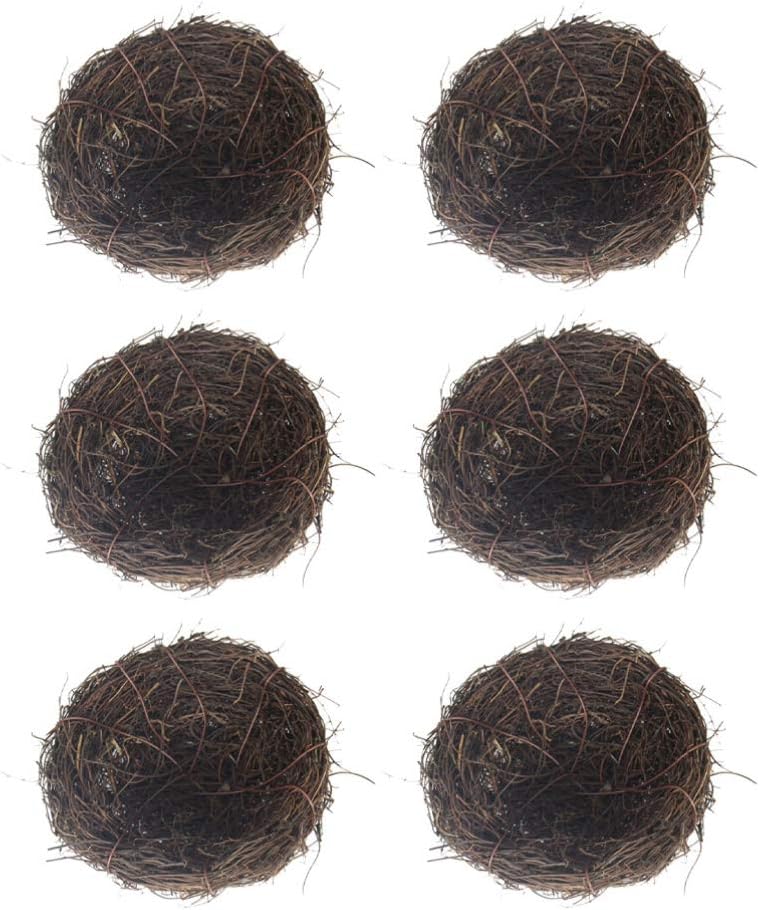 BESPORTBLE 6 Stücke Vogelnest Osternest 10cm Rattan Nest Zweige Naturnest Frühling Osterdeko Handwer