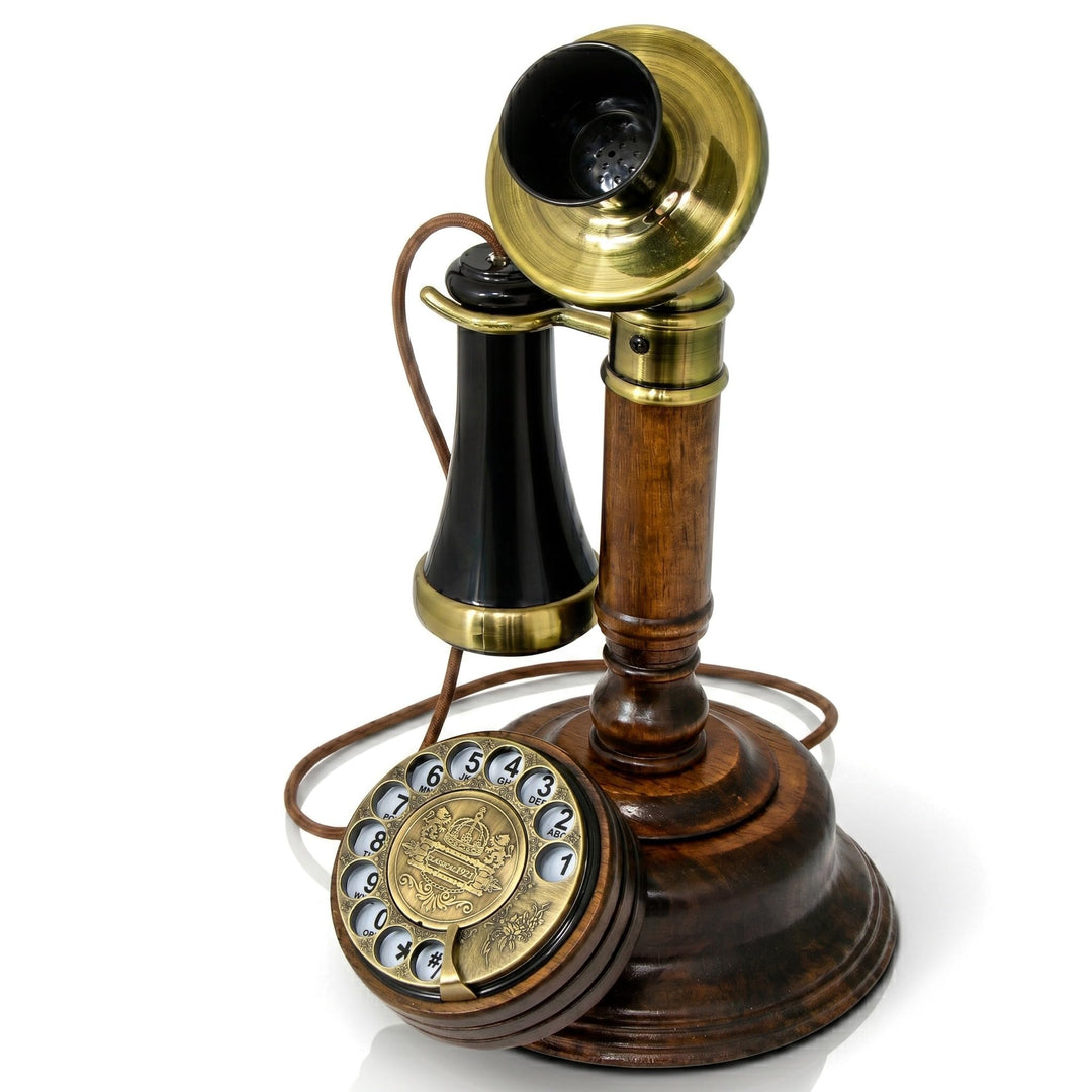 Opis 1921 Cable - Modell C - Retro Telefon/Altes Telefon mit Wählscheibe/Festnetztelefon Retro/Antik