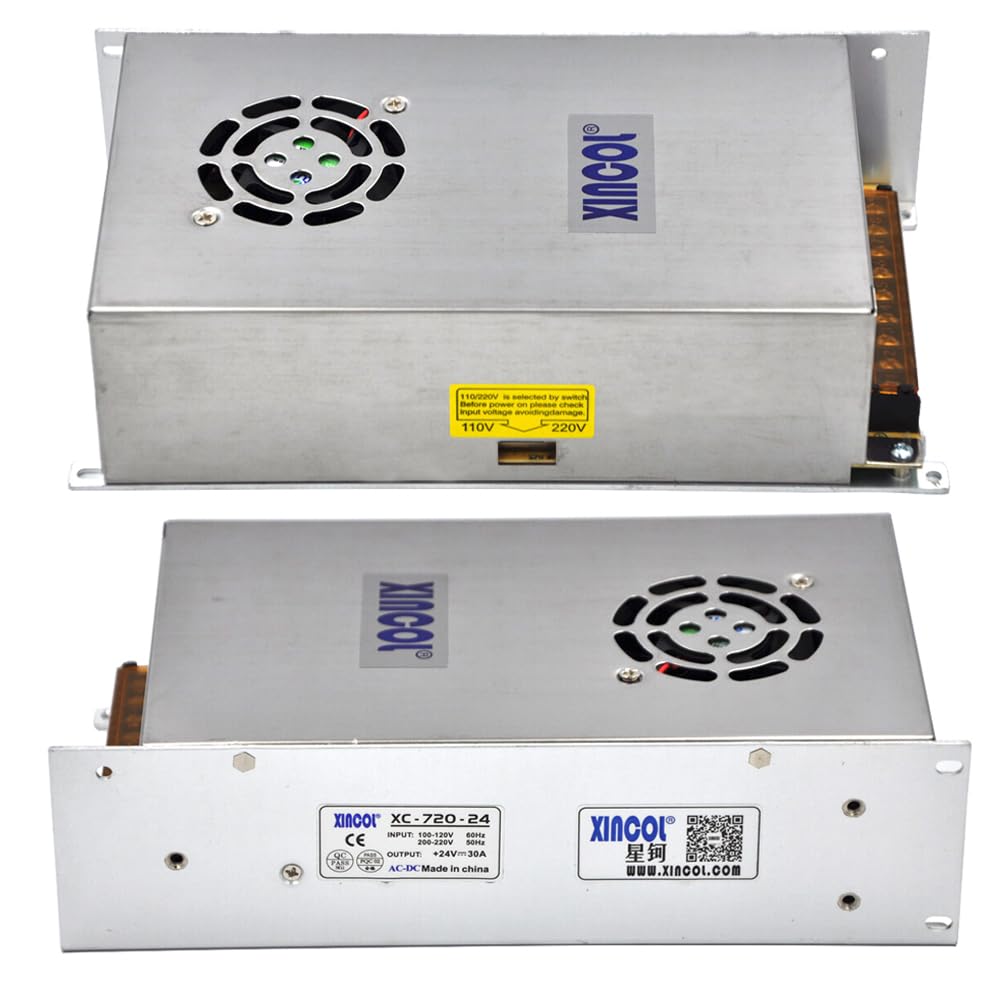XINCOL AC110V/AC220V to DC24V 30A 720W Trafo Transformator Adapter Netzteil Schaltnetzteil für LED-L