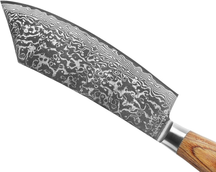 Wakoli EDIB Pro Premium BBQ- und Blockmesser mit 20 cm Klinge gefertigt aus 67 Lagen echtem Damastst