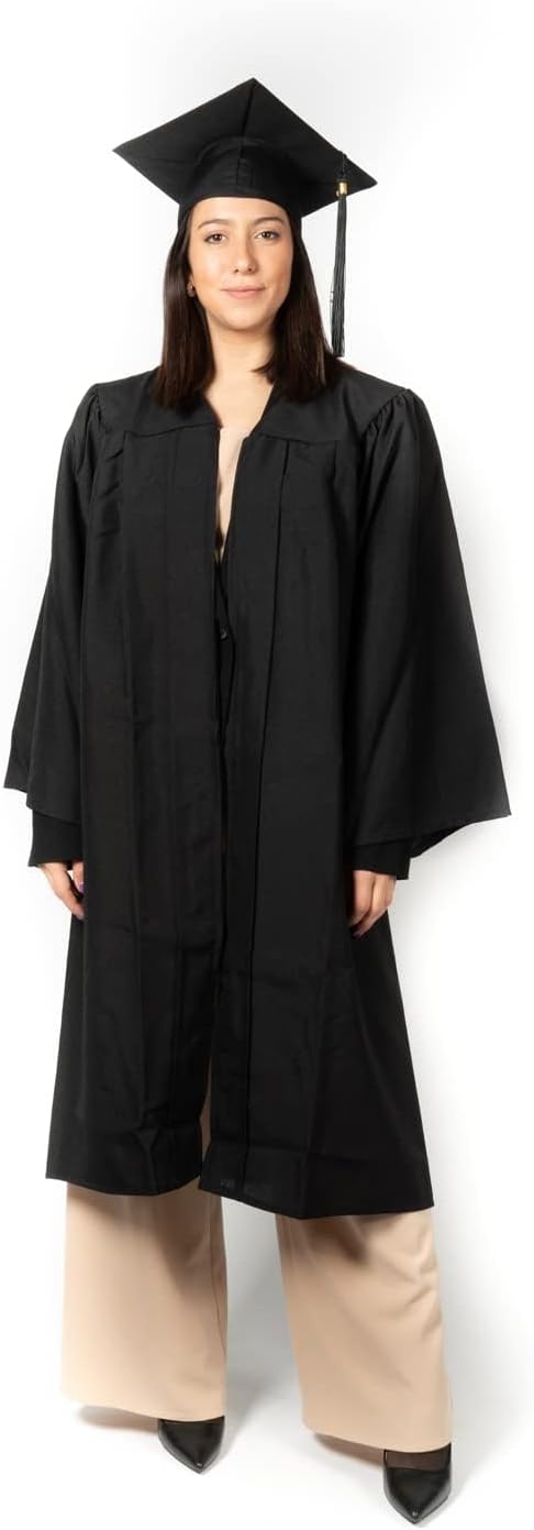 SKÉMATA Abschluss Robe Unisex Leichte Mikrofaser mit Graduierung Touch und Nappaleder XS, XS