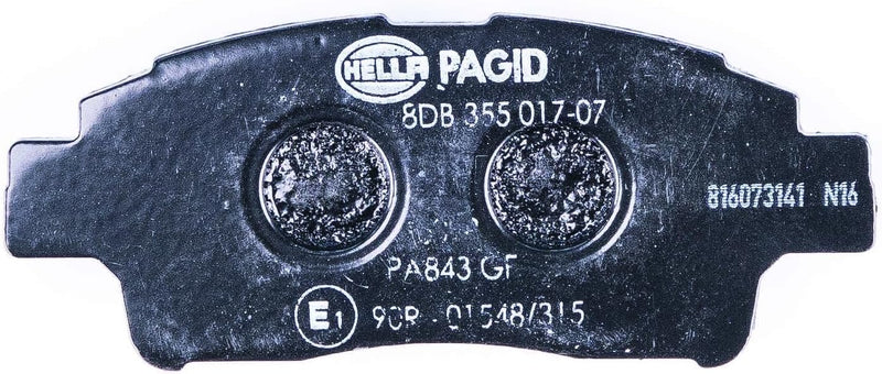 HELLA PAGID 8DB 355 017-071 Bremsbelagsatz - T3098 - Dicke/Stärke: 16.5mm - Bremssystem: Akebono - m