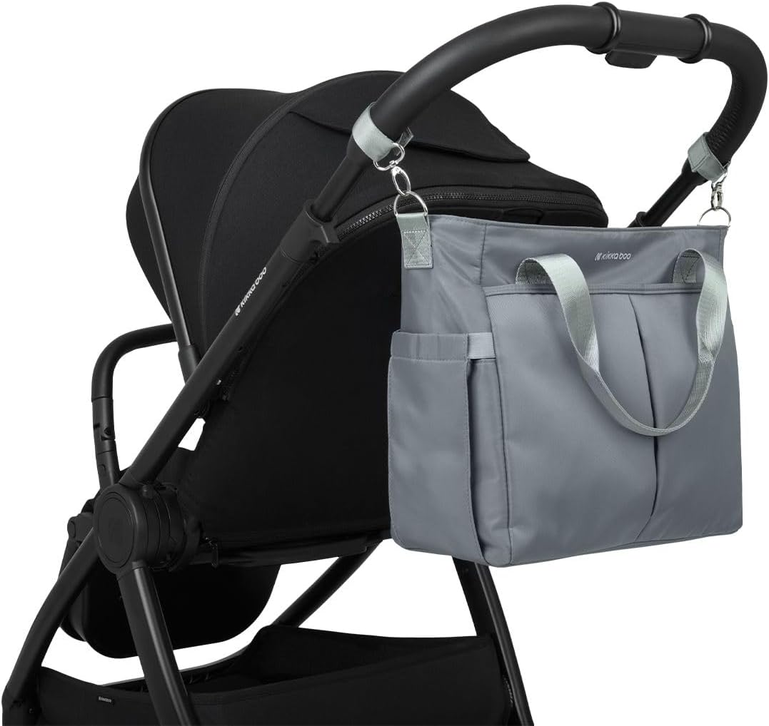 Kikkaboo Brielle Wickeltasche, Befestigungsclips, wasserdicht, Schultergurt Grau, Grau
