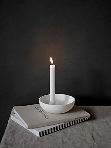 Storefactory - Lidatorp - Kerzenständer, Kerzenschale - Keramik - Weiss - Masse (ØxH): 21 x 5 cm
