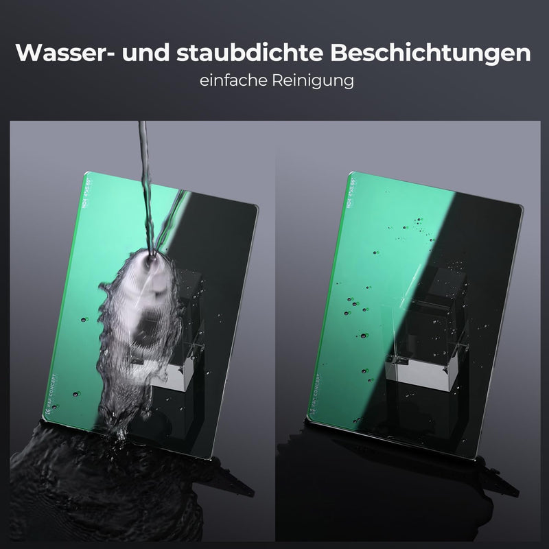 K&F Concept 4 x 5,65" ND4 Filter(2 Blendenstufen),Dicke 4mm Rechteckfilter quadratischer Graufilter